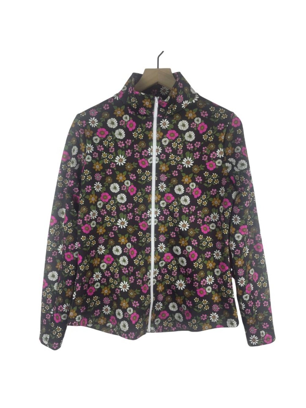 Smith & Quinn Womens Floral Full-Zip Jacket Medium Multicolor 70s floral retro